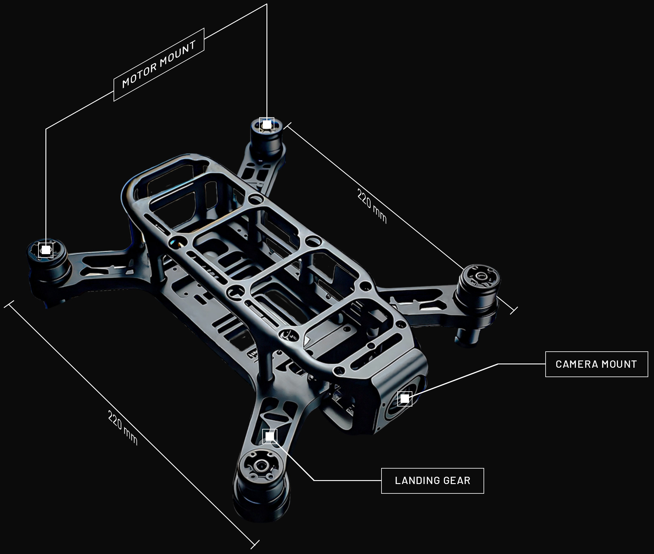 Machined drone airframe — Ethereal Machines