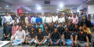 The Ethereal Machines team on the production floor in Bengaluru