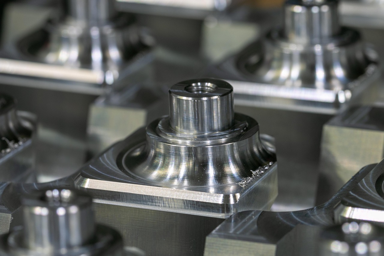 Machined aluminium manifold and valve-body blocks